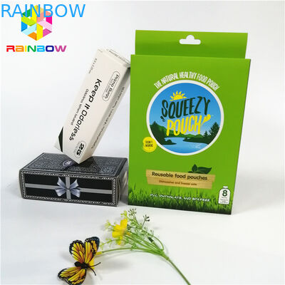 Đầy đủ màu sắc tùy chỉnh logo hộp giấy thủ công UV với lỗ treo chai quà tặng mỹ phẩm hộp đóng gói