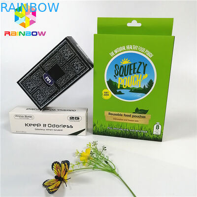 Đầy đủ màu sắc tùy chỉnh logo hộp giấy thủ công UV với lỗ treo chai quà tặng mỹ phẩm hộp đóng gói