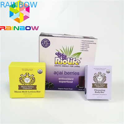 Tím phẳng tái chế sáp phủ giấy kraft giấy gấp hộp giấy sáo các tông hộp thư thực phẩm lớp cà phê trà pac