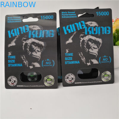 King Kung Male Enhills Pills 3D Blister Card Display Box Chất liệu PP Bền