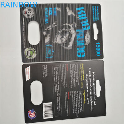 King Kung Male Enhills Pills 3D Blister Card Display Box Chất liệu PP Bền