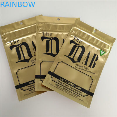 Mùi Proof Stand Up Zipper Túi Túi 3 Side Bao kín Trẻ em 1OZ Gummy Bao bì