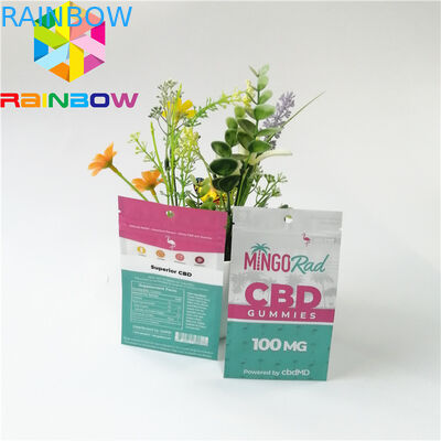 Lá nhôm Túi nhựa Bao bì có mùi bằng chứng Zipper Zipper Top CBD Herbal Incense Pack