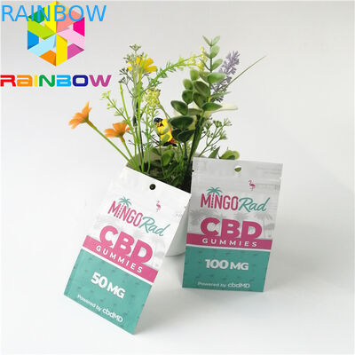 Lá nhôm Túi nhựa Bao bì có mùi bằng chứng Zipper Zipper Top CBD Herbal Incense Pack