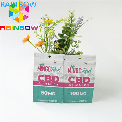 Lá nhôm Túi nhựa Bao bì có mùi bằng chứng Zipper Zipper Top CBD Herbal Incense Pack