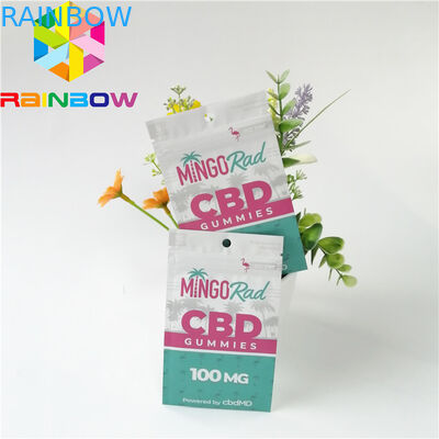 Lá nhôm Túi nhựa Bao bì có mùi bằng chứng Zipper Zipper Top CBD Herbal Incense Pack