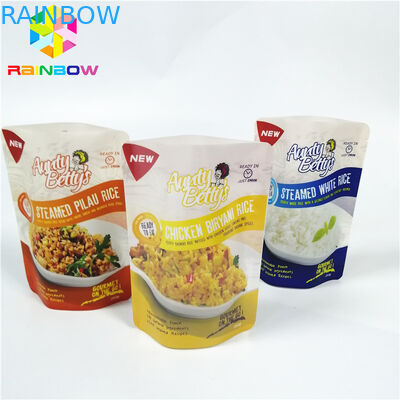 Túi lưu trữ chân không cao Temp Túi trong suốt Retort cho nước sốt bao bì gạo