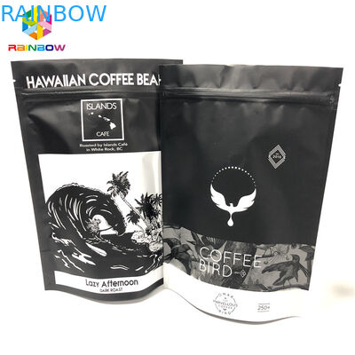 Ống đồng in túi nhôm, cà phê xay đứng túi dây kéo có van