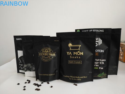 Ống đồng in túi nhôm, cà phê xay đứng túi dây kéo có van