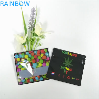 Túi nhựa Ziplock mờ Túi thuốc lá Weed In ống đồng In màu CYMK