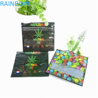 Bao bì thảo dược trong suốt Bao bì Ziplock nhỏ một mặt Nhôm trong suốt