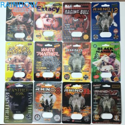 Hammer Stroke / Rhino 13 Pills Hộp giấy Bao bì Nam Enhancer Capsule Thẻ Magnum