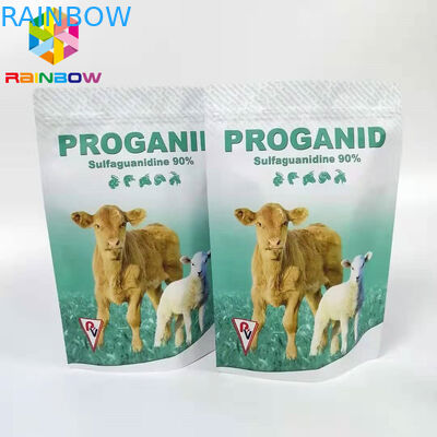 50g 100g Túi Zip Khóa 20% Oxytetracycline Bột hòa tan Thuốc động vật Bao bì