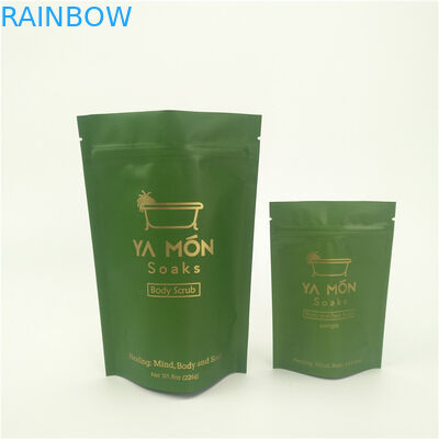 Đứng lên Doypack Nhôm Lá Ziplock Bao bì Túi 8oz 16oz Body Scrub Ngâm Đóng gói