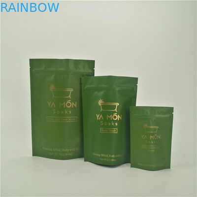 Đứng lên Doypack Nhôm Lá Ziplock Bao bì Túi 8oz 16oz Body Scrub Ngâm Đóng gói