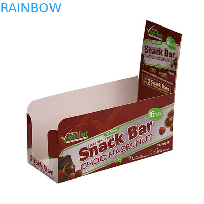 Logo bán lẻ tùy chỉnh giá rẻ In có thể gập lại Tấm bìa các tông Hiển thị Hộp cho Snack Bar Bao bì