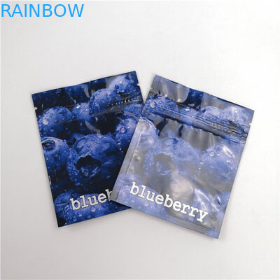 Lá phẳng THC Gummies Túi nhựa Bao bì Túi Ziper trẻ em Blueberry Cbd