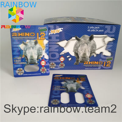 Gói vỉ tăng cường tình dục nam Bao bì 350g 400g Hộp hiển thị giấy cho viên nang