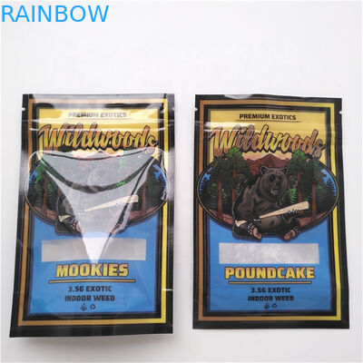 Edibles Túi hương thảo dược Gói cần sa y tế 4x6 inch với cửa sổ rõ ràng