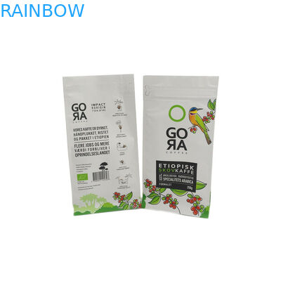 Túi nhựa thực phẩm sinh học Ziplock Túi đóng gói thực phẩm E Zipper Flat bottom Coffee Đóng gói