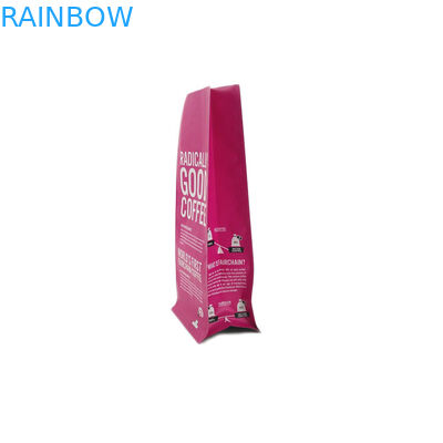 Túi nhựa thực phẩm sinh học Ziplock Túi đóng gói thực phẩm E Zipper Flat bottom Coffee Đóng gói