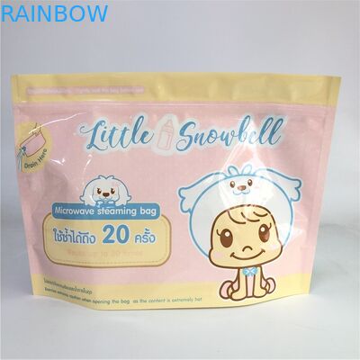 Stand Up Zipper Túi lò vi sóng Tùy chỉnh in sinh học 120-180 Mic Độ dày