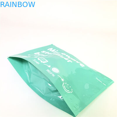 Stand Up Zipper Túi lò vi sóng Tùy chỉnh in sinh học 120-180 Mic Độ dày