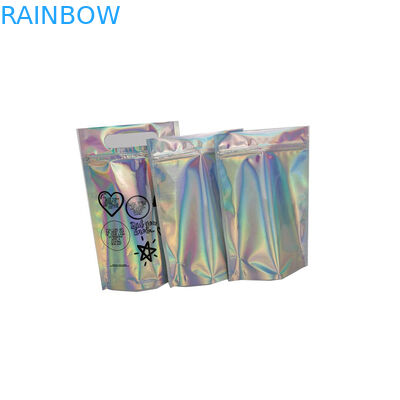 Mỹ phẩm Zipper Zipper Túi đựng mỹ phẩm Nhựa Mylar Hologram Foil Ziplock Bao bì