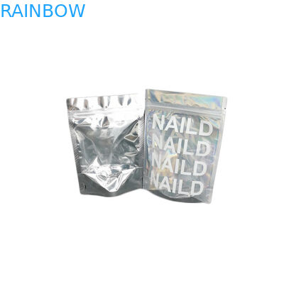 Túi nhựa Hologpson Lá Bao bì Mỹ phẩm Túi Mylar Long lanh / Nail Ba Lan Đóng gói