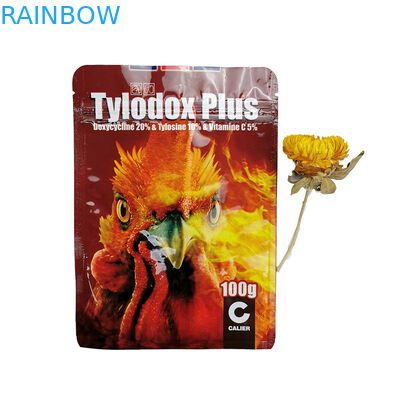 Ba mặt niêm phong túi nhôm lá mờ 100g trà / gà thức ăn đóng gói vật nuôi