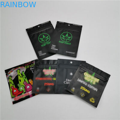 Túi đựng kẹo dẻo Cbd Candy Gummy Bao bì Túi Ziplock có thể tái chế với cửa sổ
