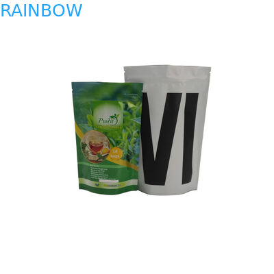 Trống Ziplock đứng lên nhôm lá nhựa Túi nhựa tái sử dụng niêm phong Trà hữu cơ xanh