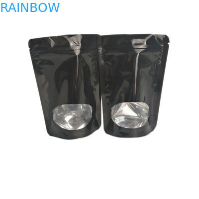 Mặt trước trong suốt lót giấy lót ống lót đứng lên túi Zipper Zipper