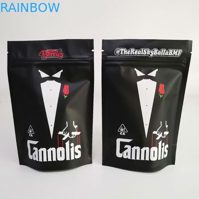 Nhôm Lá Weed Cookie CBD 3x4 Đứng lên Zipper Zipper