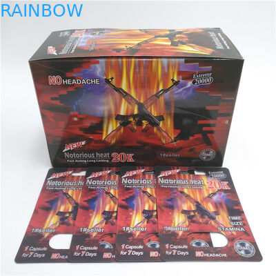 Tùy chỉnh in nhựa Rhino Pills Thẻ vỉ đóng gói