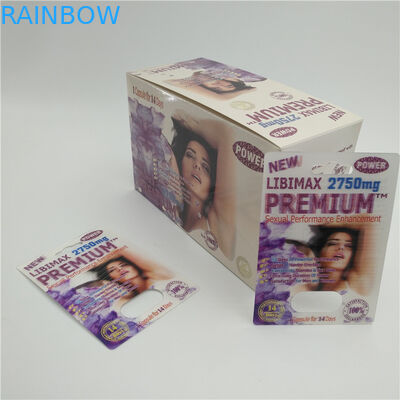 Tùy chỉnh in nhựa Rhino Pills Thẻ vỉ đóng gói