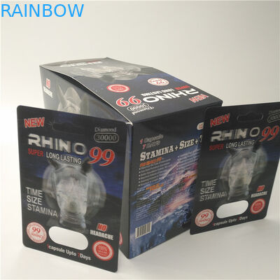 Tùy chỉnh in nhựa Rhino Pills Thẻ vỉ đóng gói