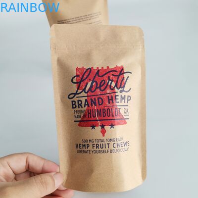 CBD Weed đứng lên ống đồng In túi nhựa Bao bì