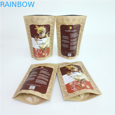 In kỹ thuật số 250g đứng lên Túi cà phê Ziplock cho hạt cà phê