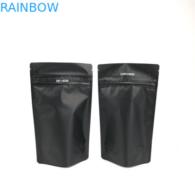 Black Matte Double Zipper CMYK Túi nhựa Bao bì