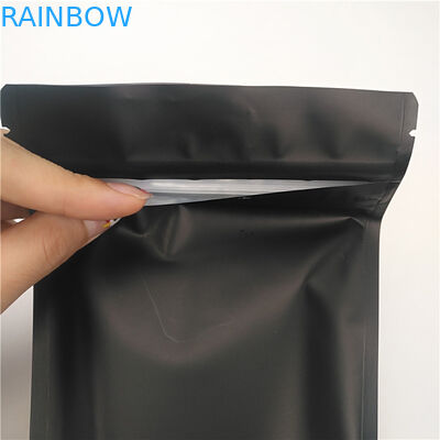 Black Matte Double Zipper CMYK Túi nhựa Bao bì