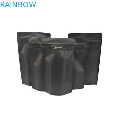 Black Matte Double Zipper CMYK Túi nhựa Bao bì