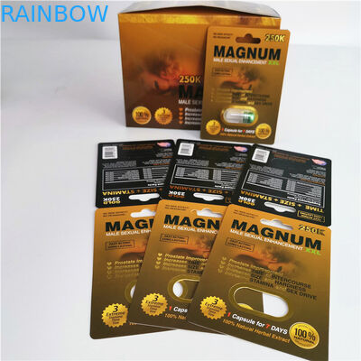 Rhino 69 cải tiến nam bao bì thuốc tình dục bao bì 3d thẻ capsul để hiển thị
