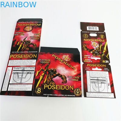 Rhino 69 cải tiến nam bao bì thuốc tình dục bao bì 3d thẻ capsul để hiển thị