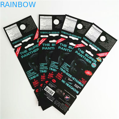 Rhino 69 cải tiến nam bao bì thuốc tình dục bao bì 3d thẻ capsul để hiển thị