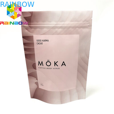 Tùy chỉnh in túi đứng lên với túi chà cơ thể ziplock với vết rách