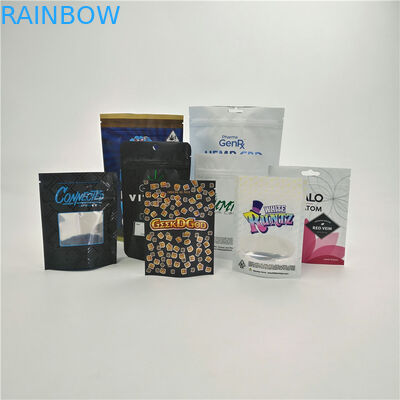 Mẫu miễn phí tùy chỉnh bằng chứng trẻ em CBD túi runtz rừng cookie túi thuốc với cửa sổ