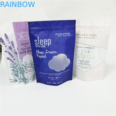 Giấy nhôm tùy chỉnh 12oz muối tắm / kem tẩy tế bào chết toàn thân bao bì ziplock doypack túi cà phê