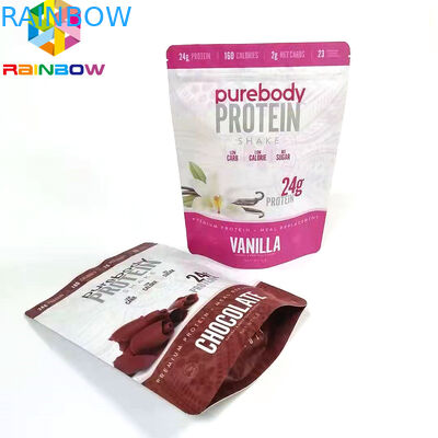 Túi đứng có thể tái sử dụng với ziplock bảo quản thực phẩm bao bì đóng gói có dây kéo túi in loại phẳng