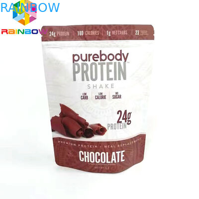 Túi ziplock đứng lên có thể mở rộng cho thực phẩm / bột tùy chỉnh in mờ bao bì đóng gói hoàn thiện